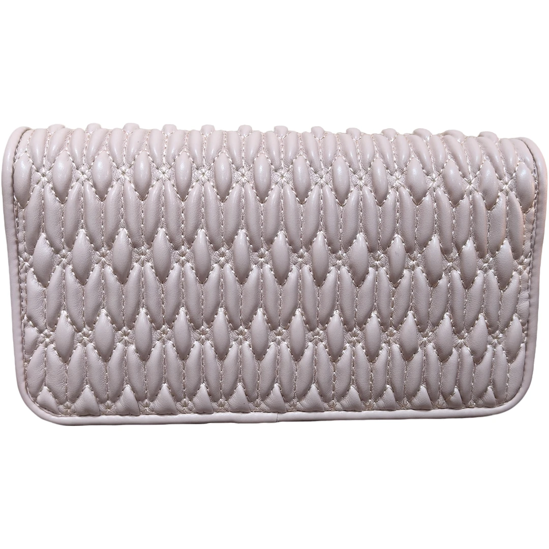TOLEX2025新款手工百搭真皮女包褶皱女包 粉色蓝色