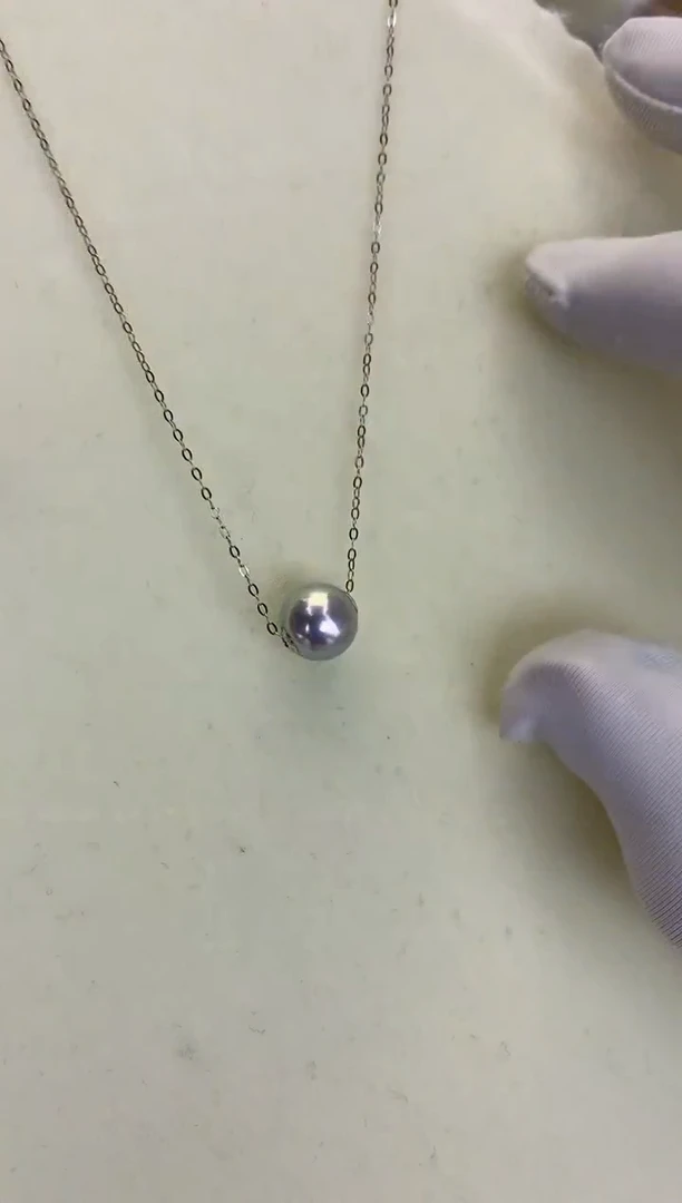 18K金镶嵌DA海水珍珠 GD064 8-8.5 真多麻路路通