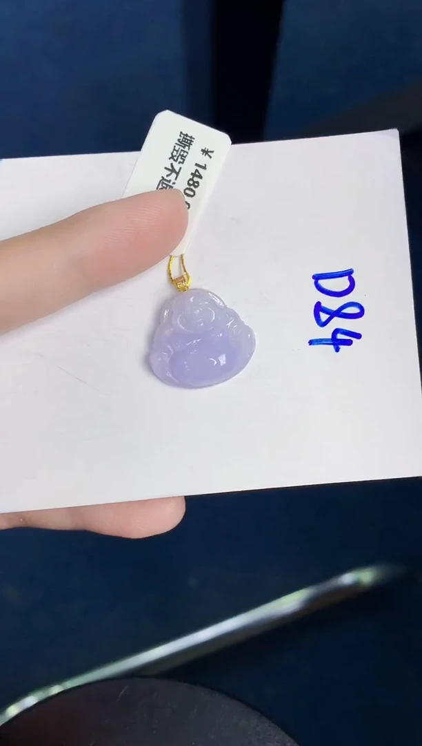 翡翠18K金镶嵌颈饰天然翡翠缅甸A货