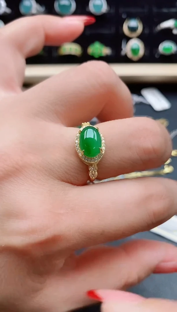 【闪购商品】翡翠戒指银S925镶嵌1212