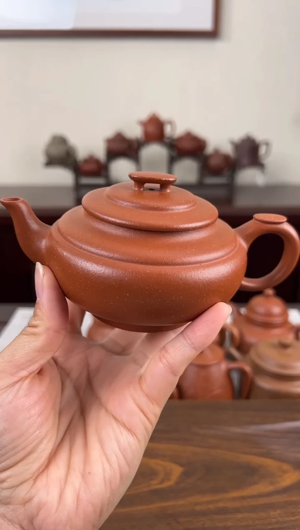 茶壶紫砂红降坡上新桥壶240CC