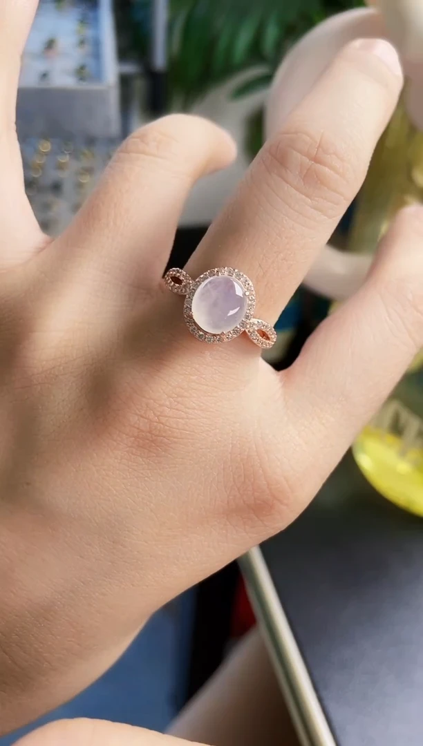 翡翠戒指银S925镶嵌54898