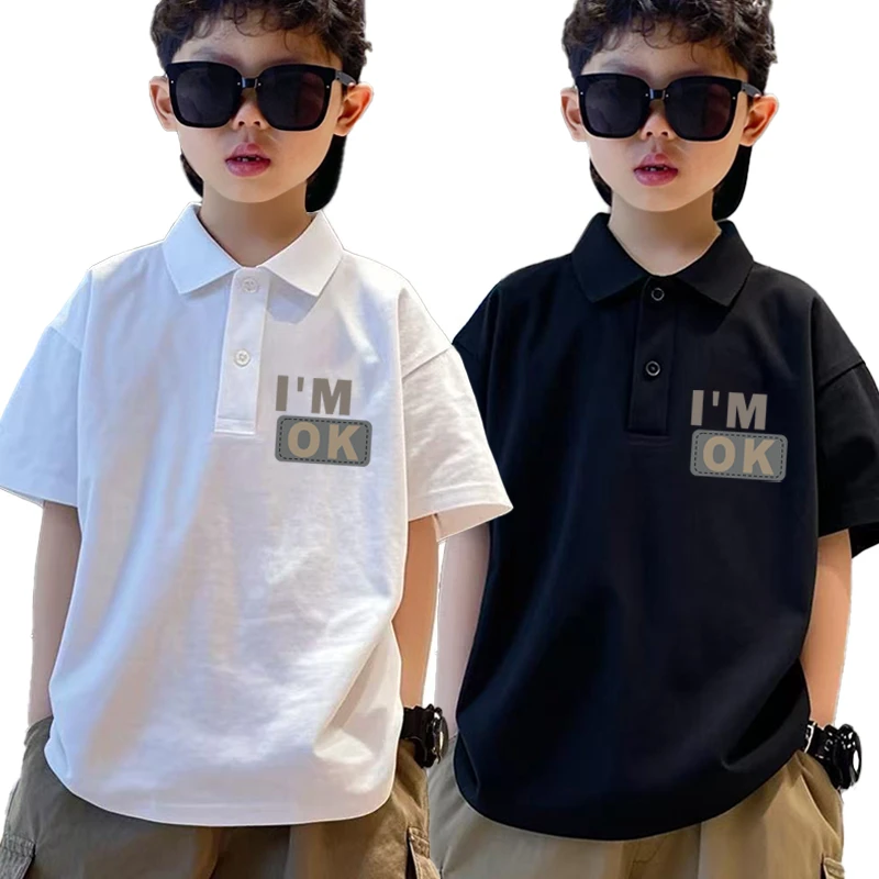 男童Polo衫T恤儿童2025夏季新款纯棉男孩帅气翻领短袖上衣潮童装