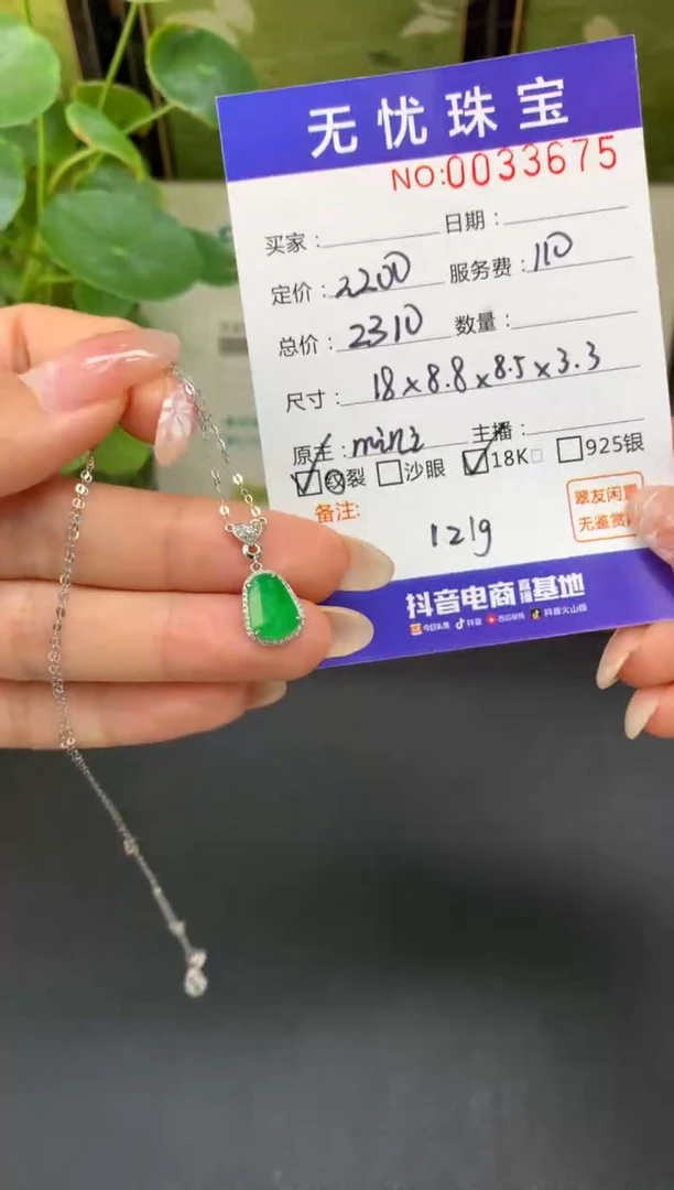 18K金镶嵌定制翡翠✨****✨D412