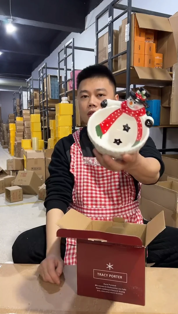 【闪购商品】杯原盒雪人碗 陶瓷材质