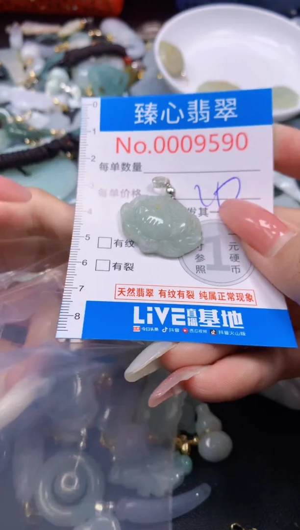 翡翠未镶嵌颈饰9590