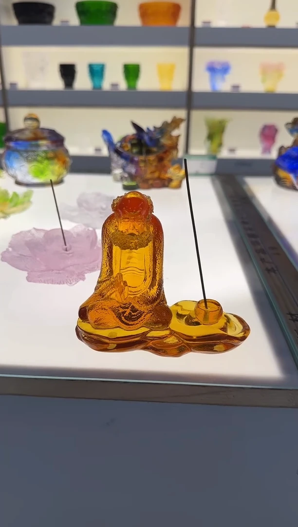 手工艺品琉璃达摩香插