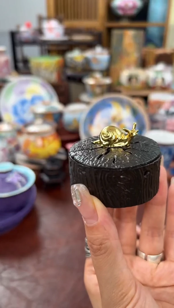 中式点香器蜗牛小香炉
