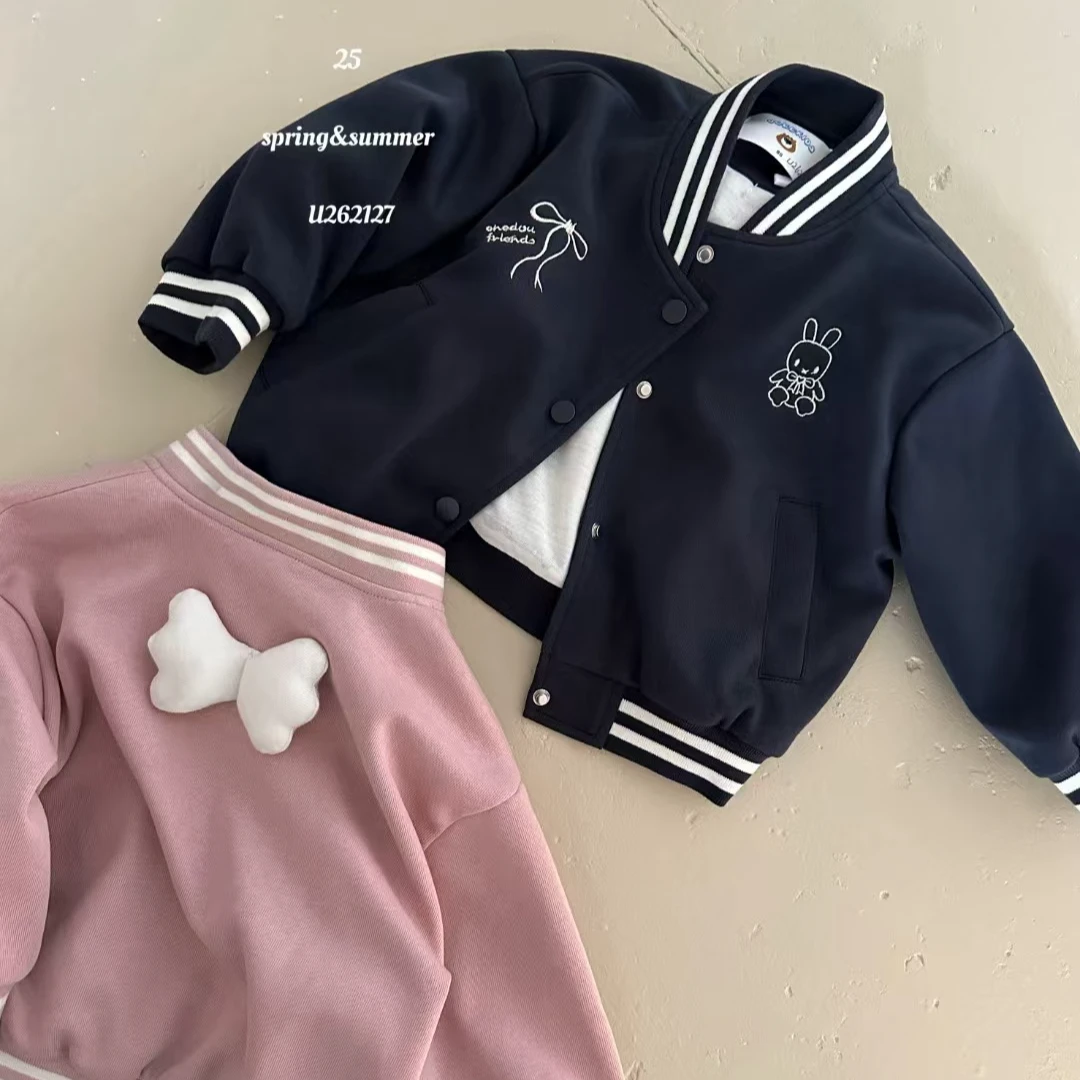 釉兮】25春~女童学院风丈青色外套262127