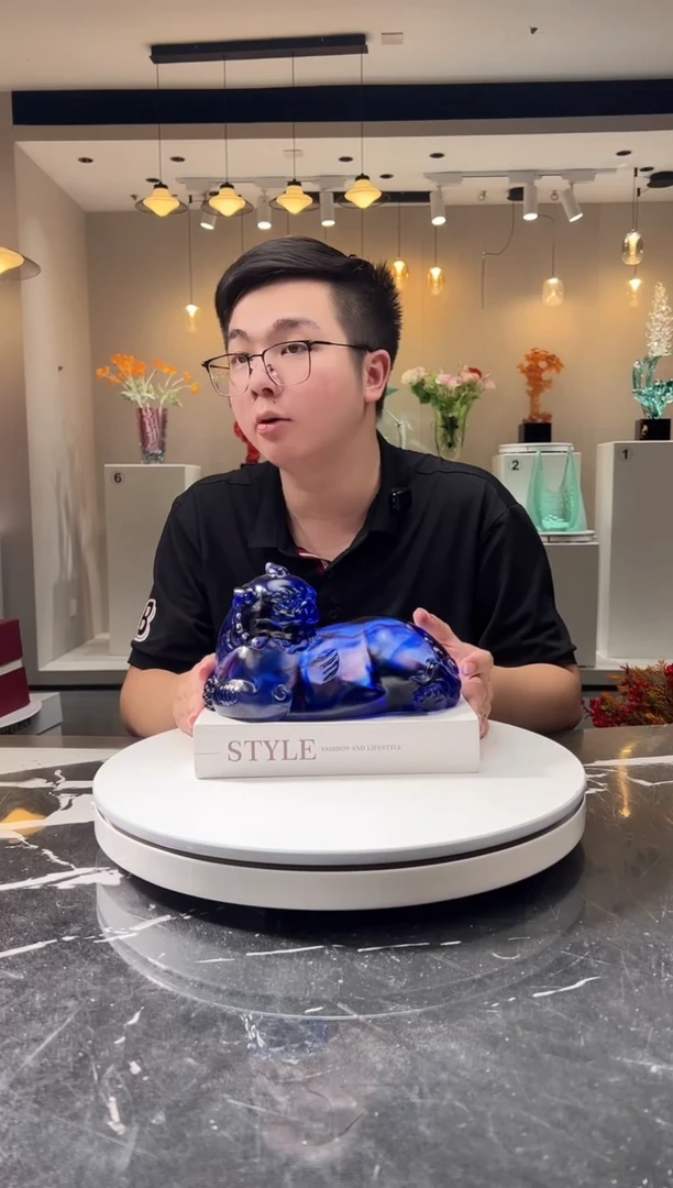 摆件巴比特美学-蓝紫色扭头貔貅