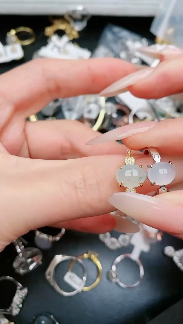 翡翠戒指银S925镶嵌....