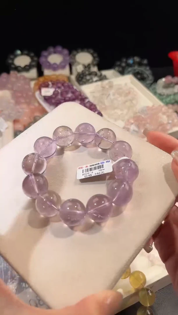 未镶嵌手链水晶多样性发一紫水18mm