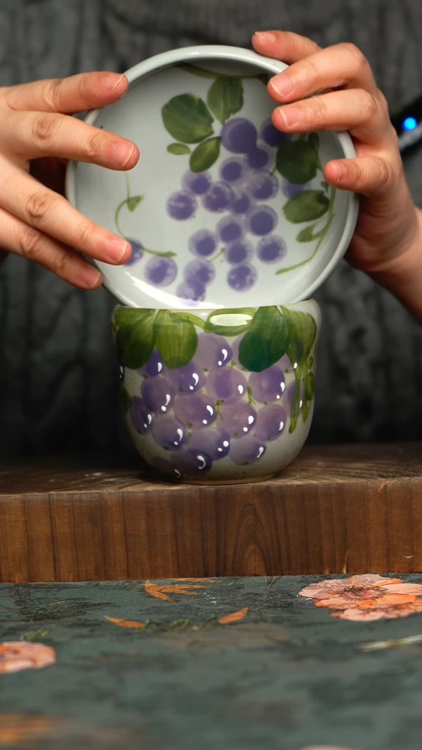 杯釉下彩手工手绘同款陶器