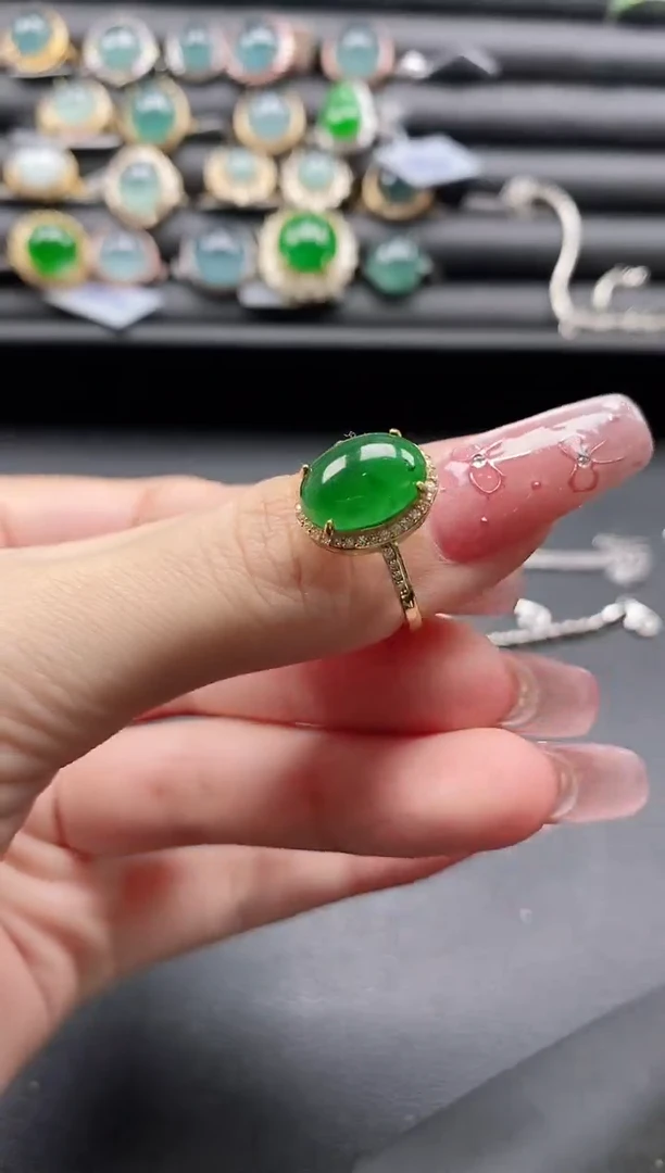 【闪购商品】翡翠戒指银S925镶嵌11111