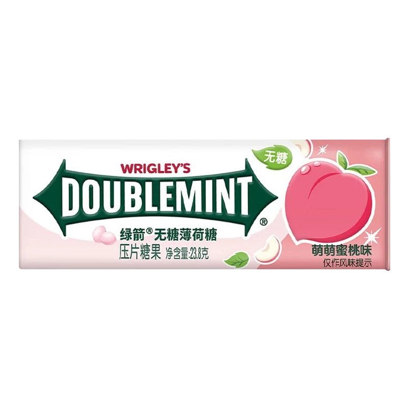 绿箭无糖薄荷糖萌萌蜜桃味23.8g