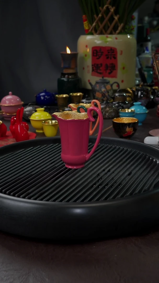 【闪购商品】杯【宜景窑冰玫粉鎏金系列】铃兰公道