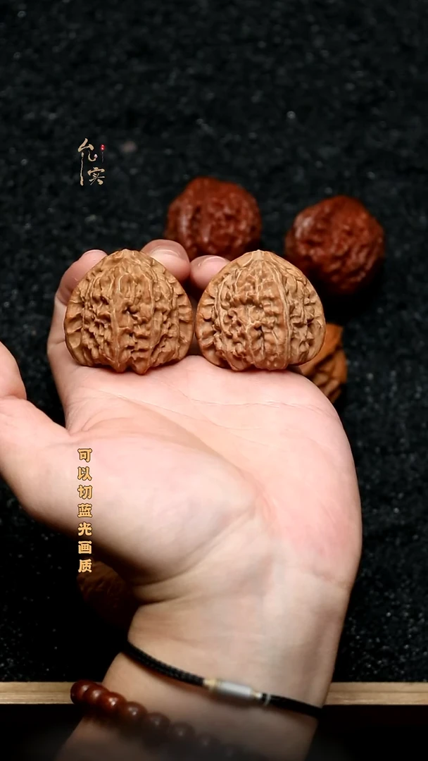 把件文玩核桃白狮子