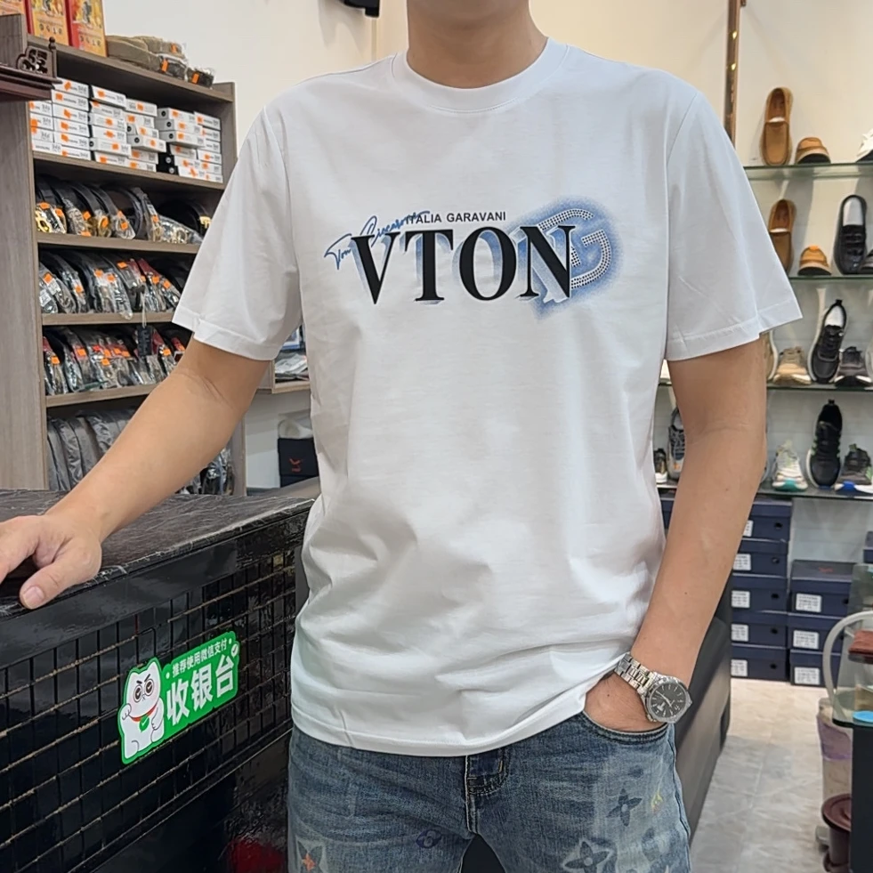 【大公道实体】夏季新款男士休闲百搭欧版修身圆领短袖6863