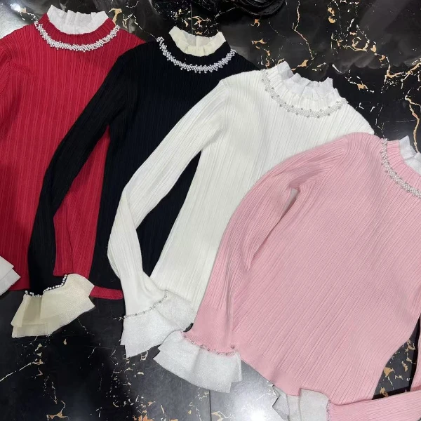 淑雅阁服饰 针织衫女冬季修身显瘦洋气上衣12028