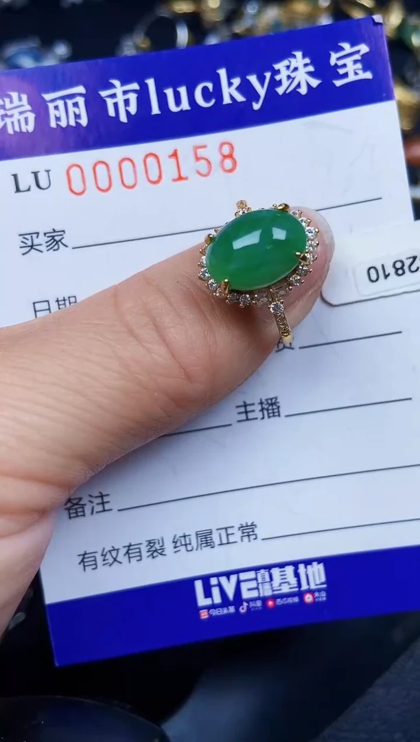 翡翠银S925镶嵌颈饰0158