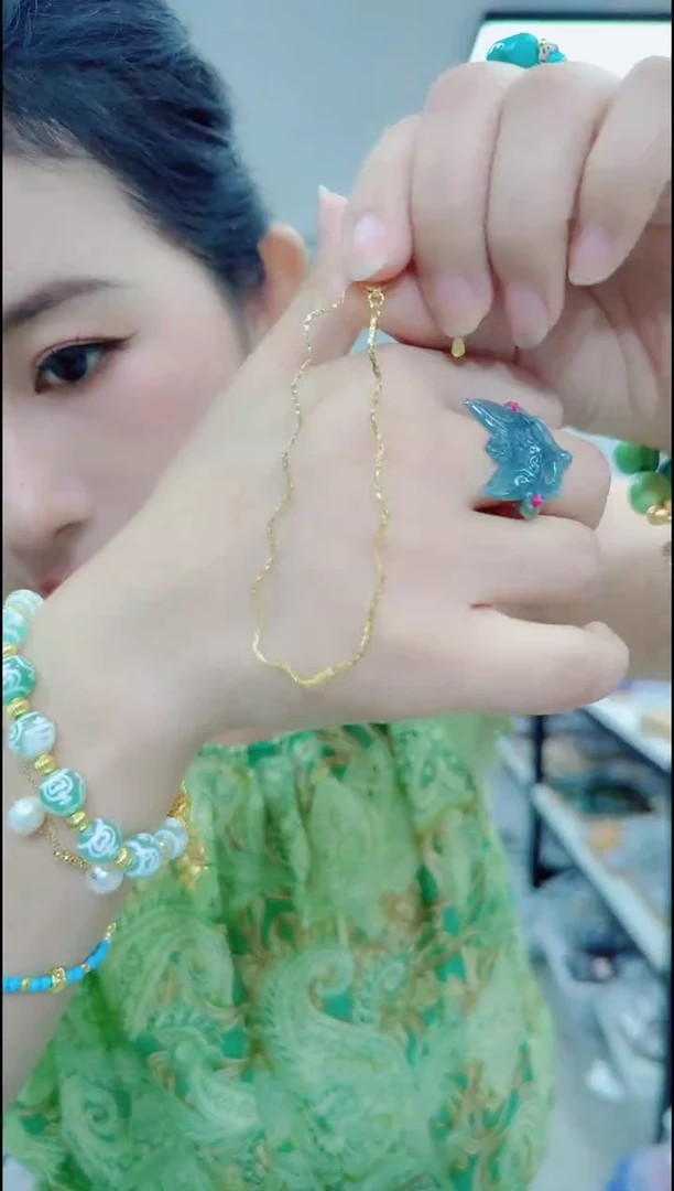 01115水波纹脚链