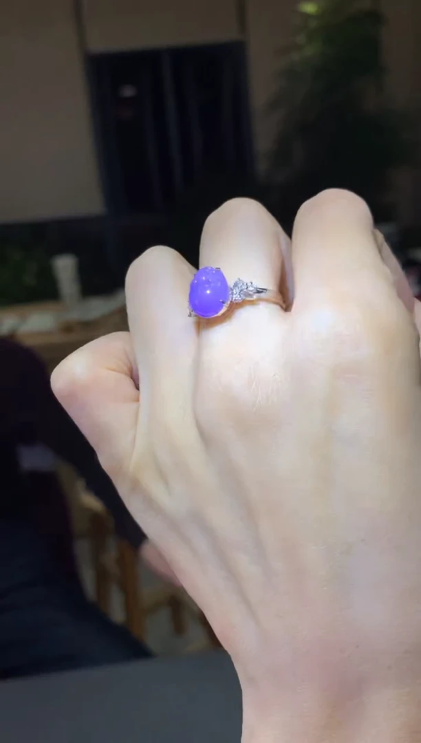 18K金镶嵌戒指翡翠|不退不换