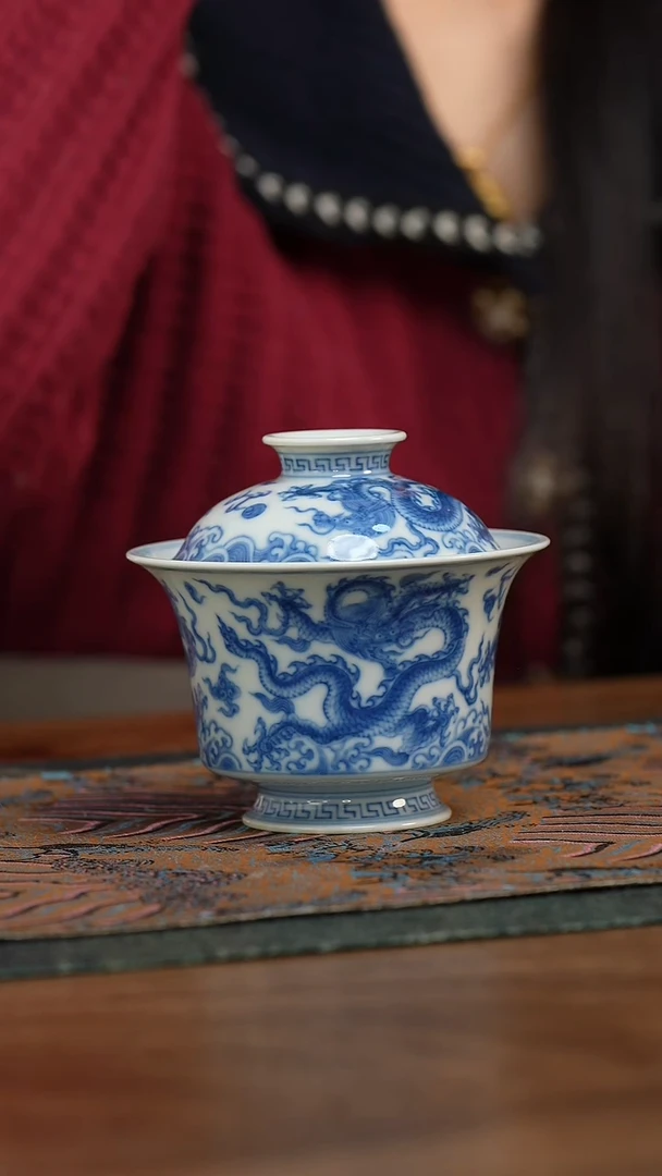 【闪购商品】望月怀古 五龙盖碗