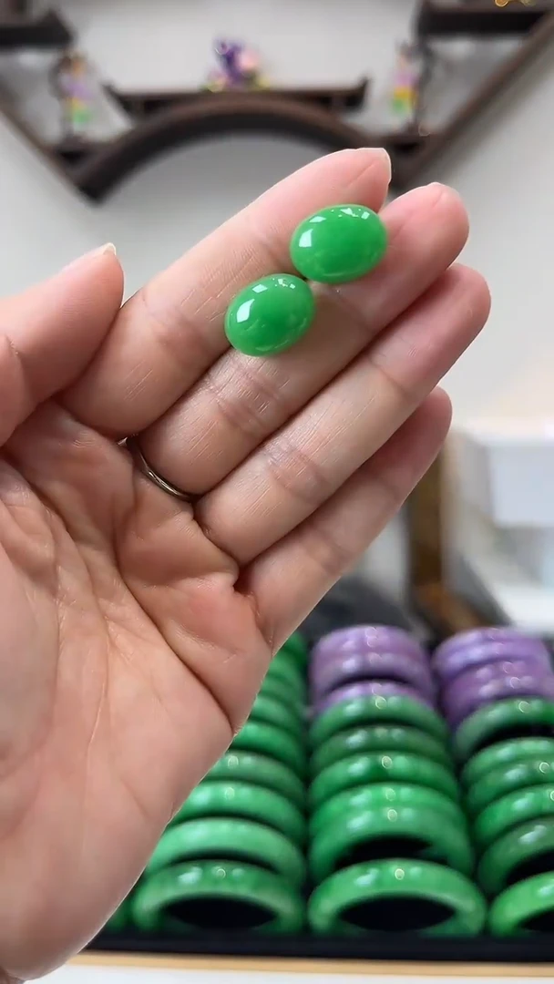 【闪购商品】翡翠耳饰未镶嵌a18 耳钉