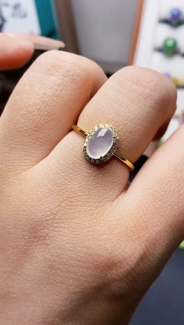 银S925镶嵌戒指翡翠0447