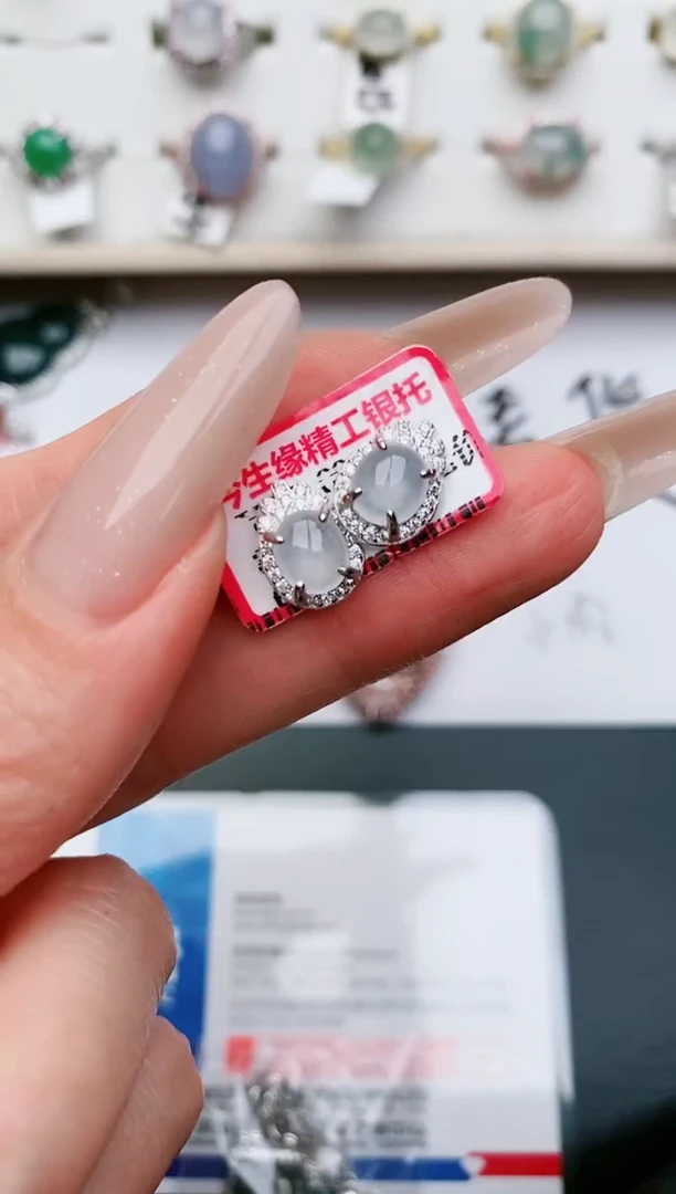 翡翠戒指银S925镶嵌......