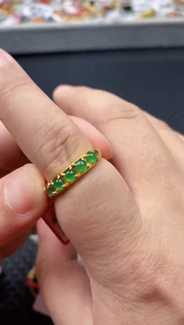 【闪购商品】翡翠戒指银S925镶嵌22222---2