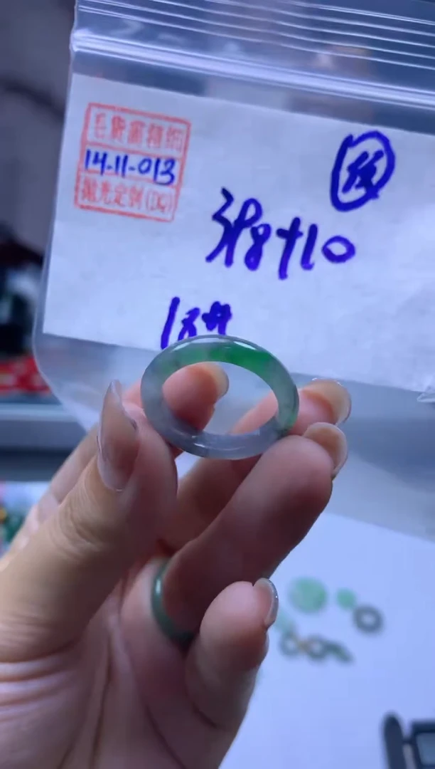 未镶嵌定制翡翠翡翠408元18#毛货需精细抛光013瑕疵