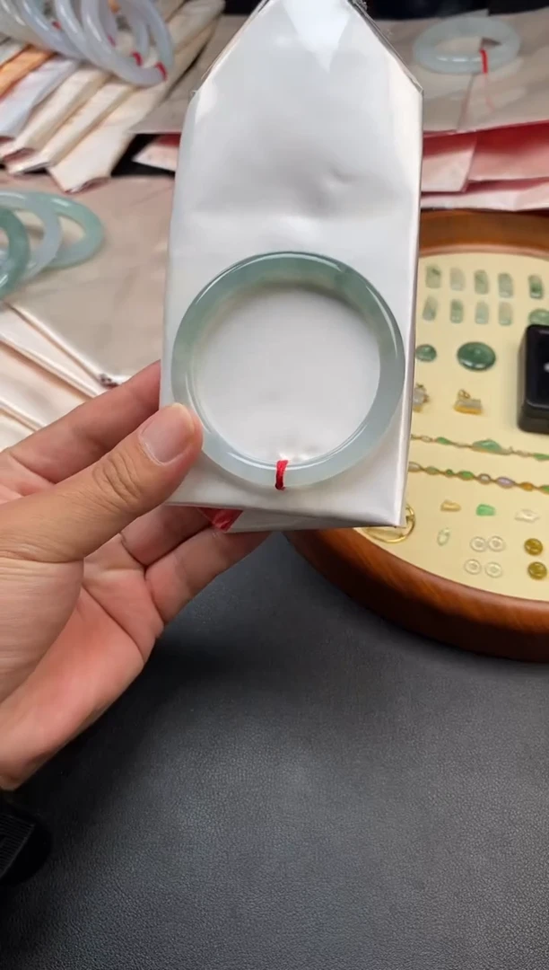 未镶嵌手镯翡翠54-55圆条