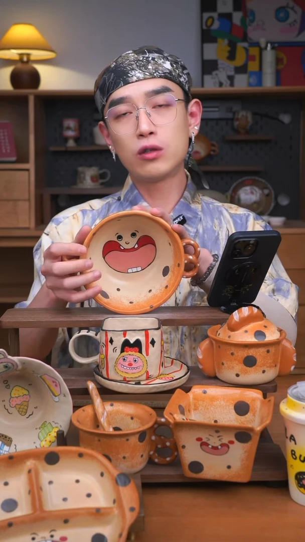 杯子景德镇可爱设计师款陶瓷