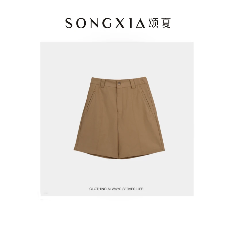 BC高端粉入 ～修饰腿部曲线 中高腰 天丝短裤A型裤休闲裤YB011