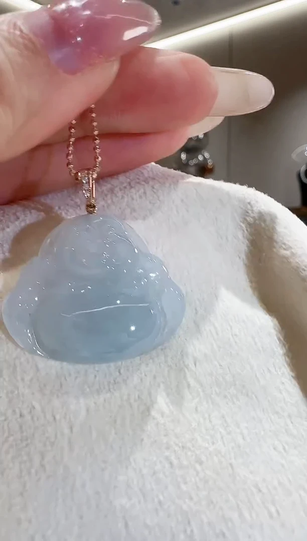 定制翡翠18K金镶嵌佛公吊坠 不含链子 多样性发货一件