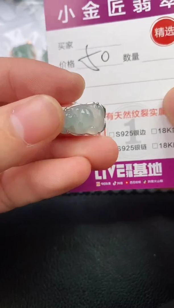 翡翠银S925镶嵌颈饰·