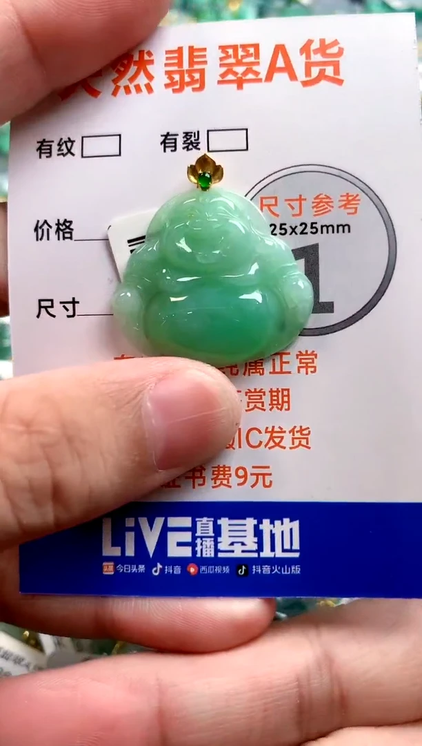 颈饰18K金镶嵌翡翠0365451677