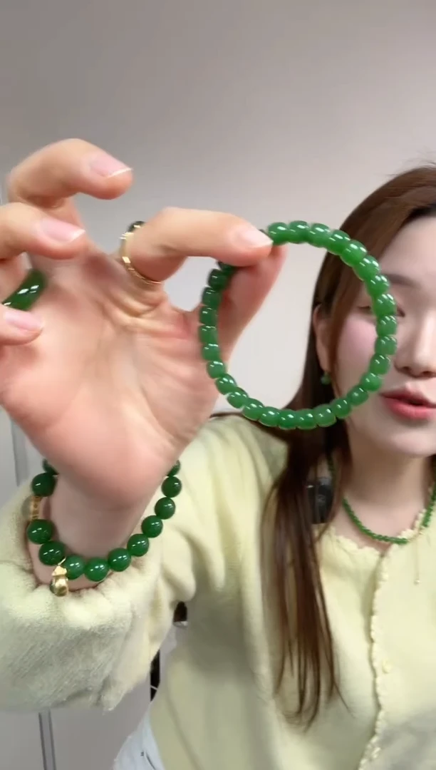 【闪购商品】和田玉（碧玉）手串未镶嵌多样性发其中之一