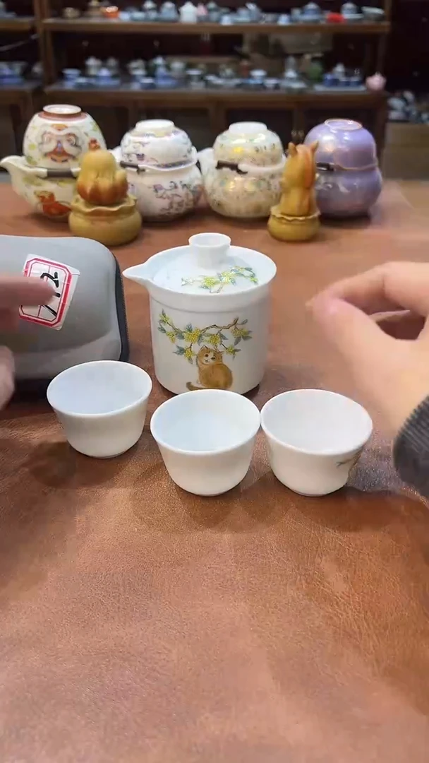 真的很便宜会开片的旅行茶具