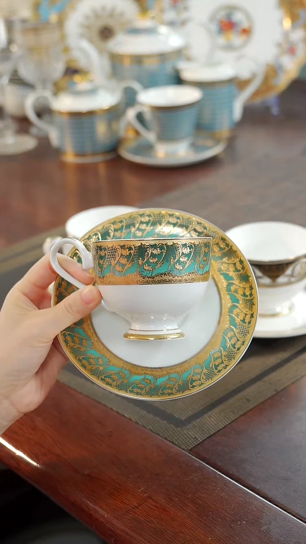 瓷片咖啡杯碟1套