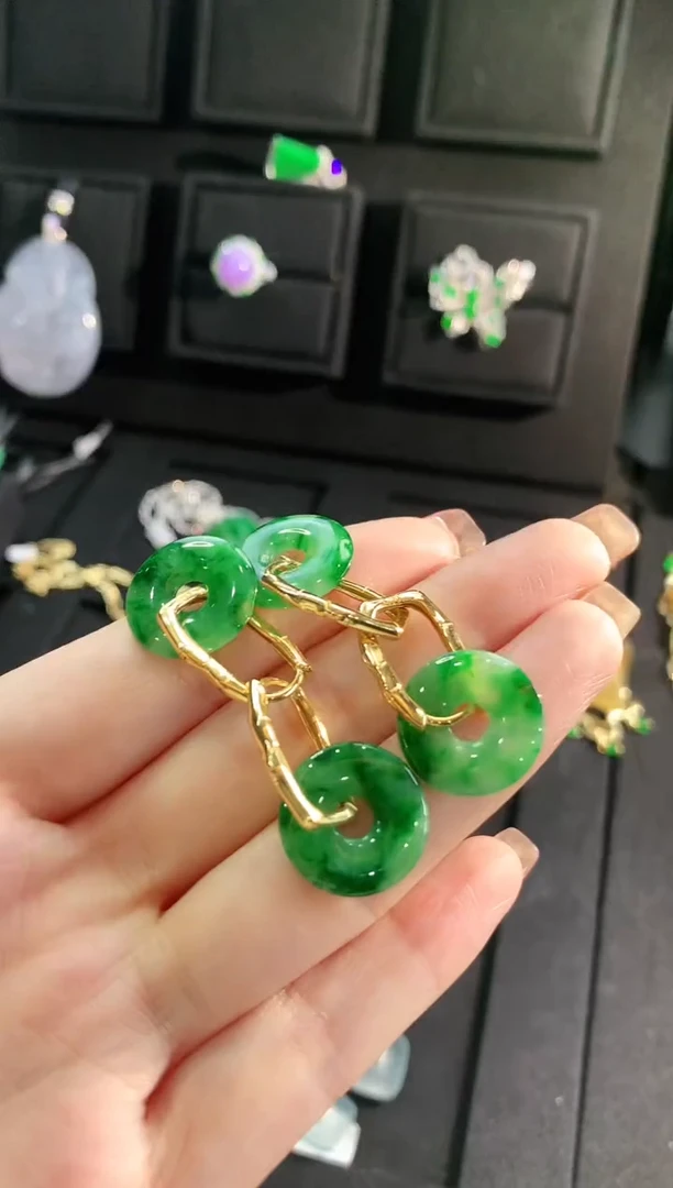 【闪购商品】翡翠耳饰银S925镶嵌不挑不选 多样性发货 发其一