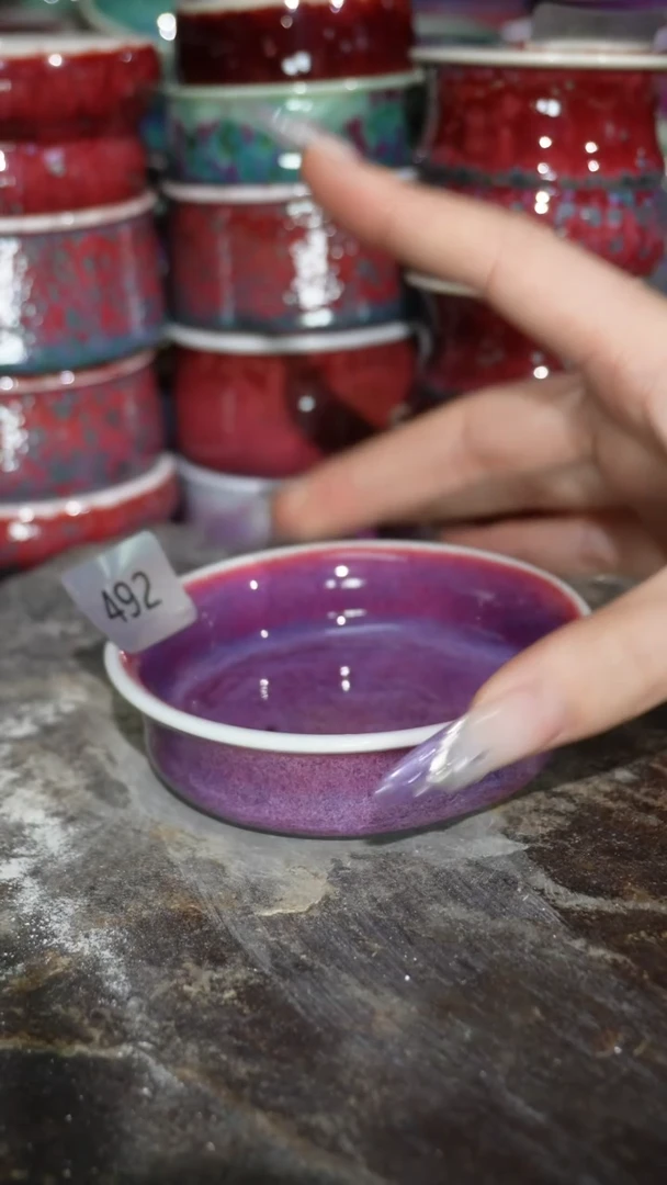 摆件陶精品窑变钧瓷茶器