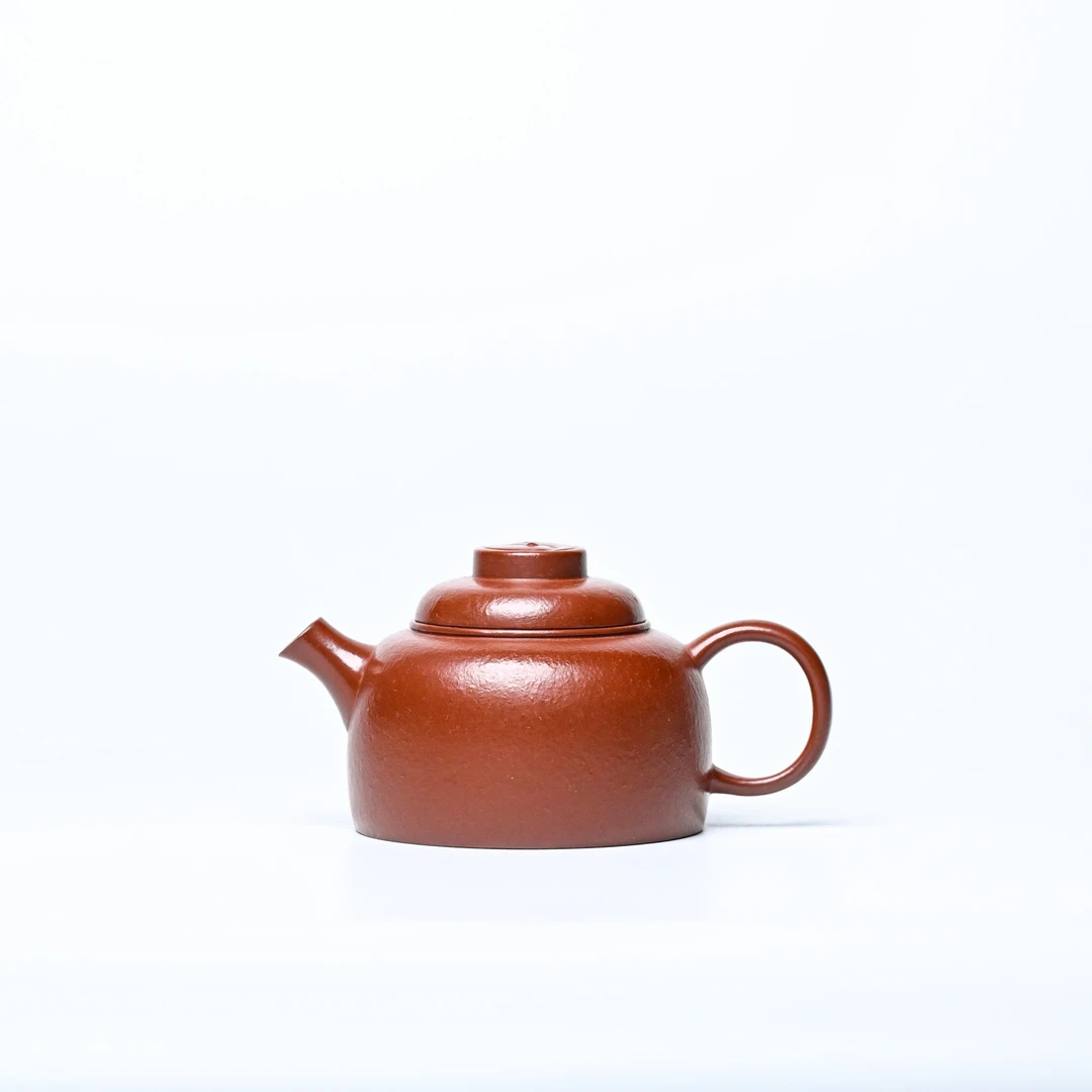 微瑕打窝【朱泥·太极壶】老林出品原矿紫砂朱泥精美太极140cc