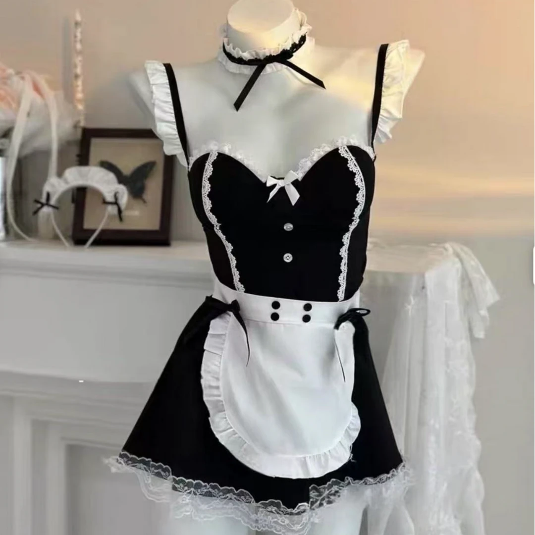 （爱情36计）80-160斤纯欲套装性感带胸垫钢圈吊带睡裙套装