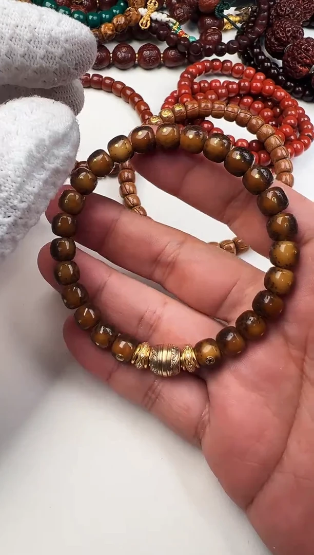 手串菩提足金镶嵌星月菩提