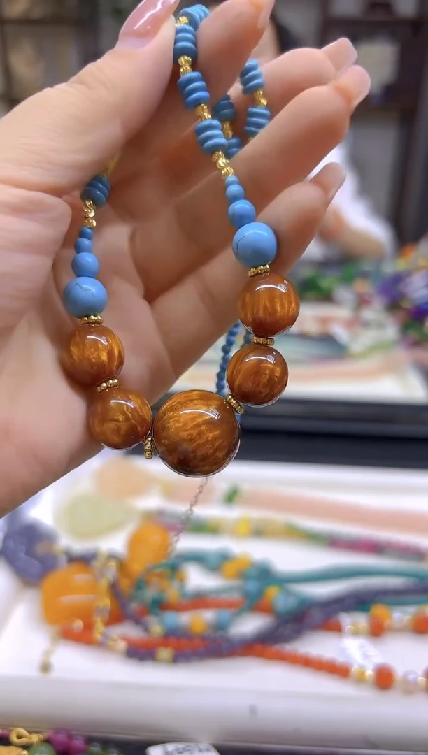 玛瑙/玉髓颈饰未镶嵌DIY款X518