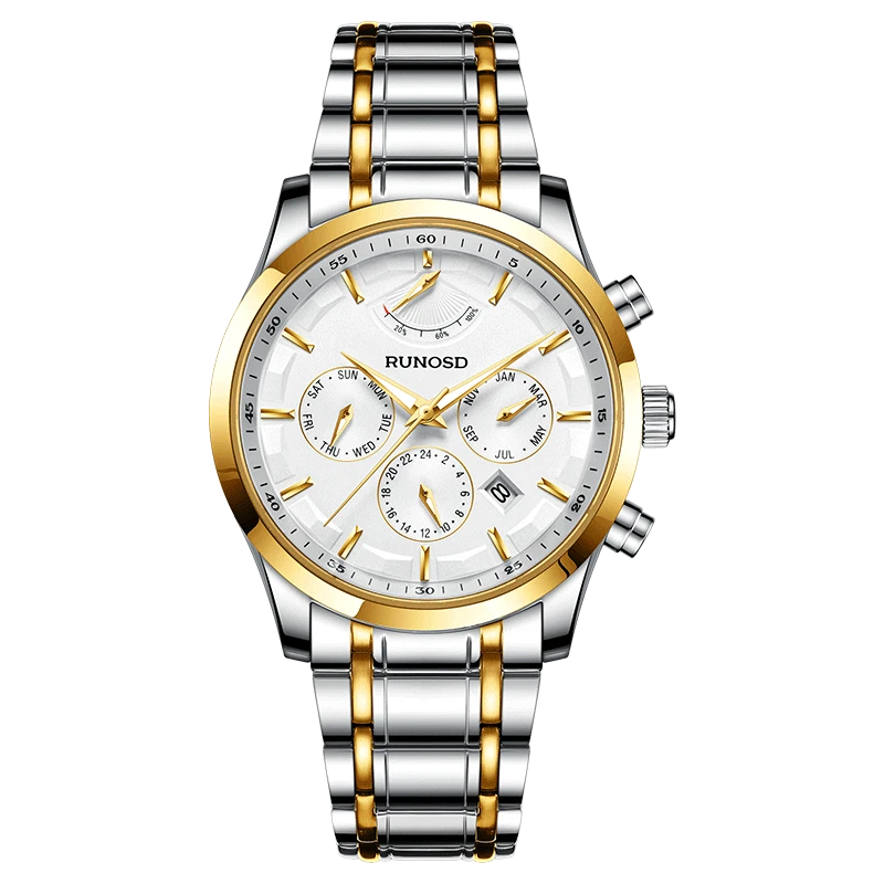 RUNOSD R/斯诺威登8302手表男士多功能钢带全自动机械表手表腕表