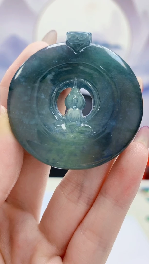 定制翡翠未镶嵌4812jw-毛货挂件58