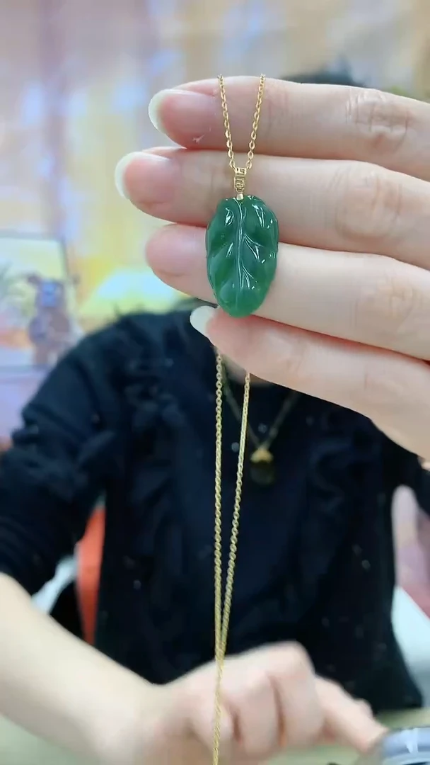 【闪购商品】和田玉吊坠(不含链)18K金镶嵌dd@@和田碧玉吊坠1922